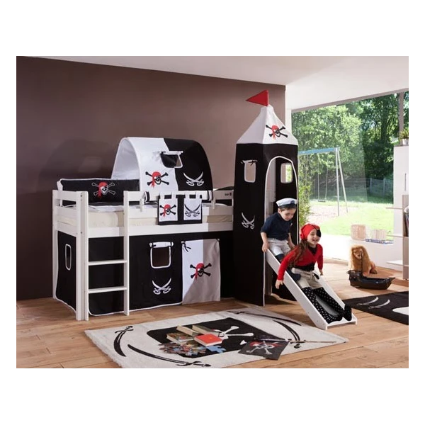 children's semi-high bed with slide