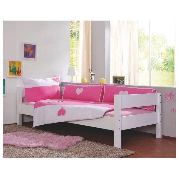wooden single bed
