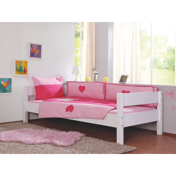 wooden single bed