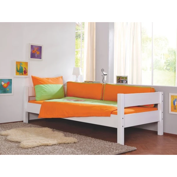 wooden single bed