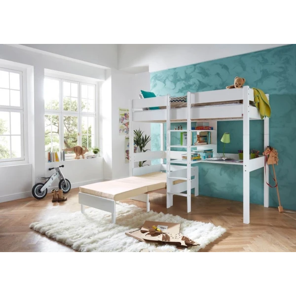 Loft bed with desk