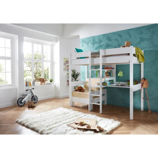 Loft bed with desk