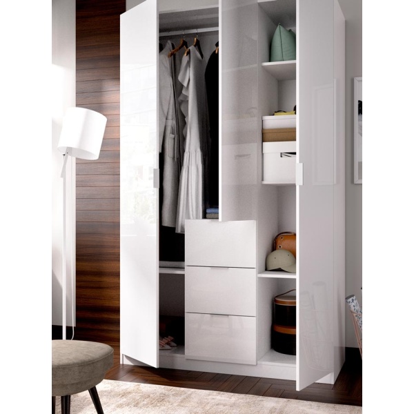  Wardrobe 3 Doors 3 Drawers