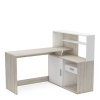 CORNER DESK WITH SHELF AND DRAWER GAUSS