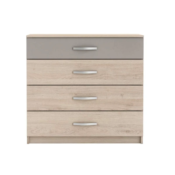 CÓMODA 4 CAJONES BICOLOR ARIZONA