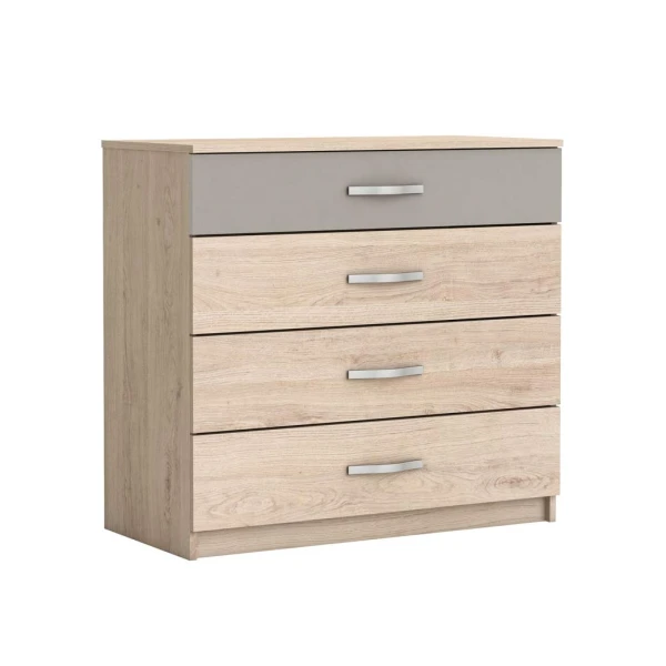 CÓMODA 4 CAJONES BICOLOR ARIZONA