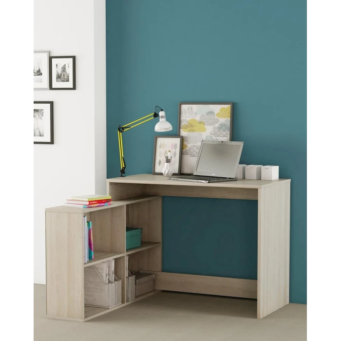 desk with shelves