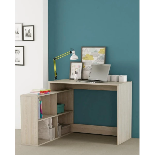 desk with shelves