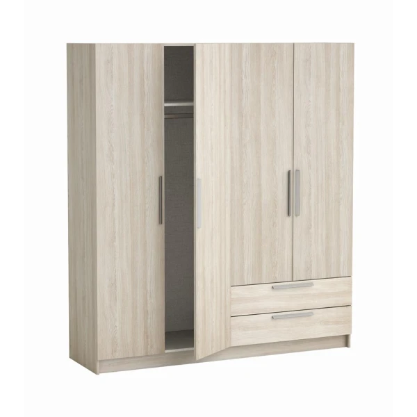 4-door wardrobe with 2 drawers