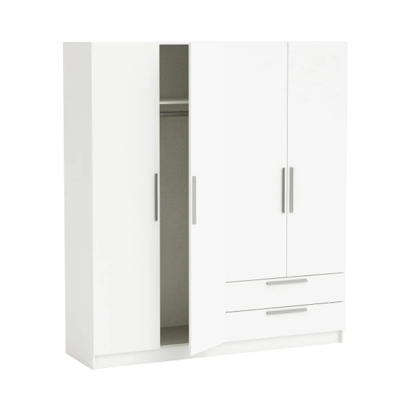 4-door wardrobe with 2 drawers