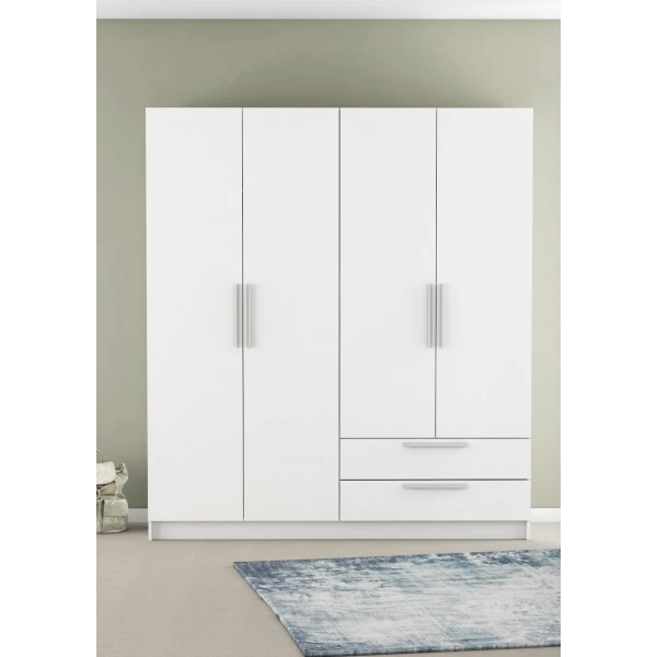 4-door wardrobe with 2 drawers