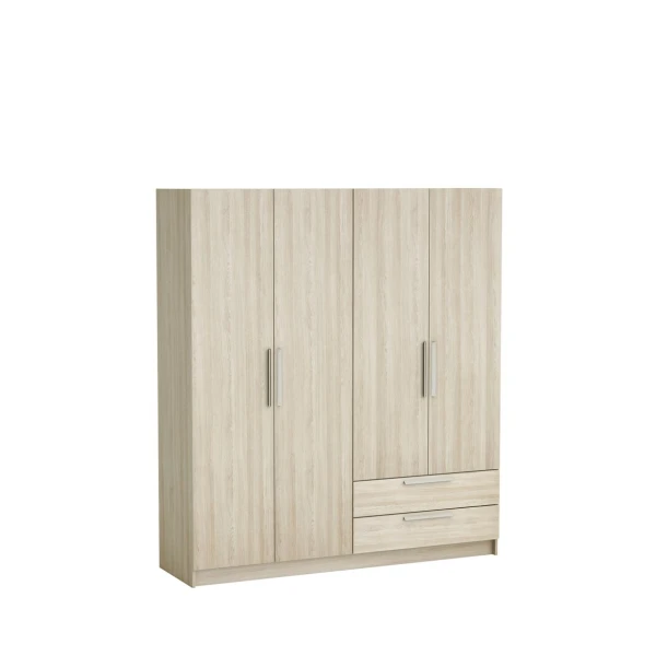 4-door wardrobe with 2 drawers