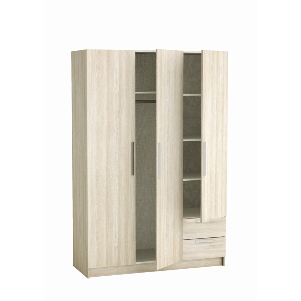 ARMARIO 3 PUERTAS Y 2 CAJONES WALLNUT