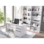desk with drawers and door