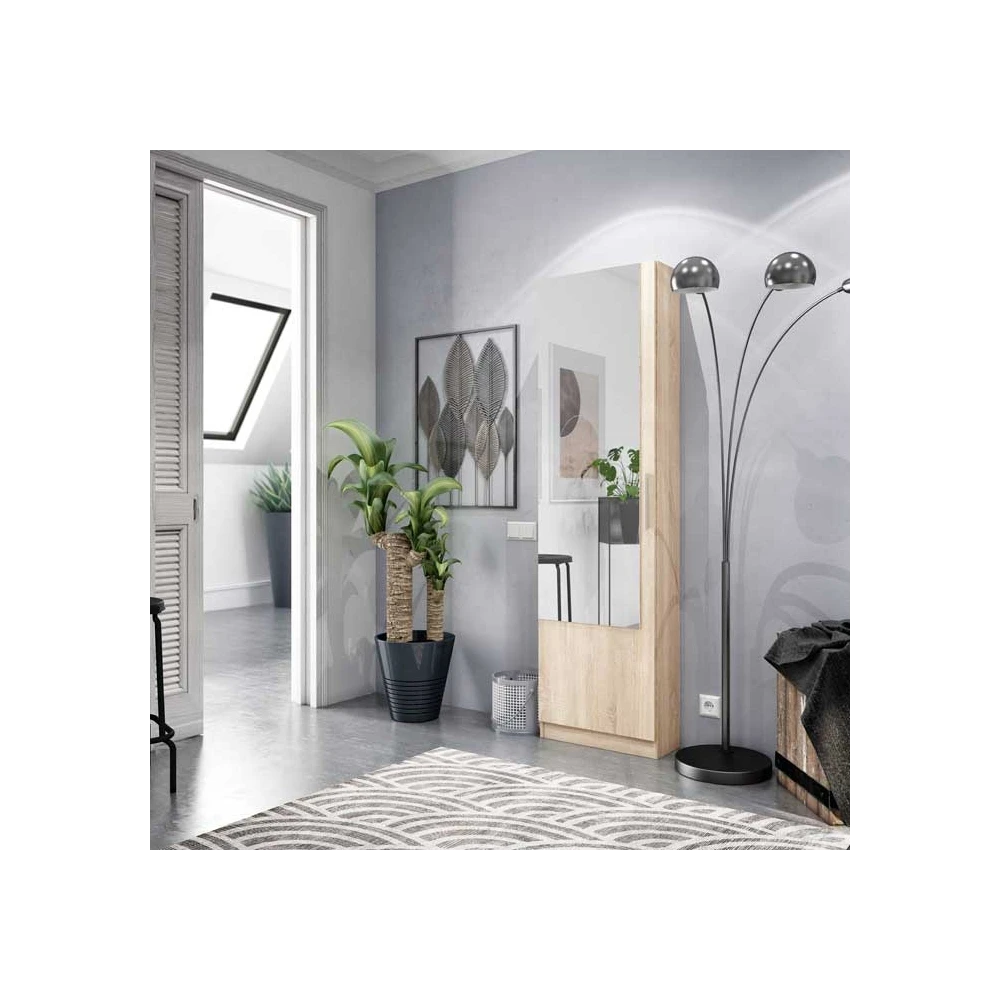 shoe rack with mirror