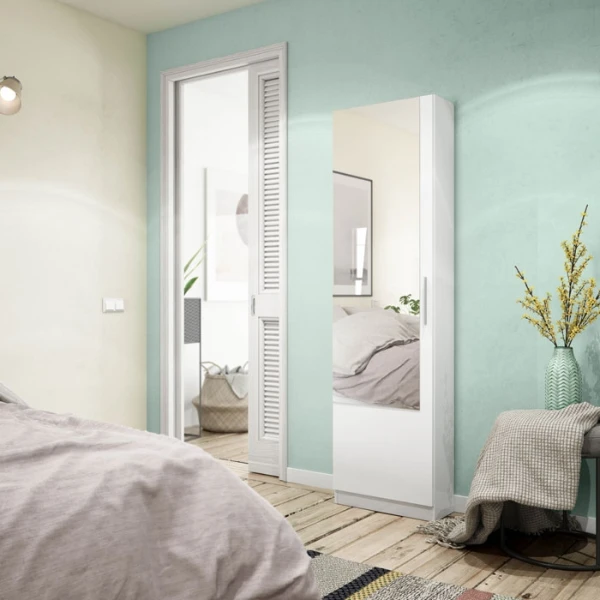 shoe rack with mirror