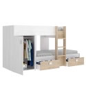 BUNK BED WITH WARDROBE COLIN