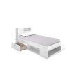 CAMA CON CAJONES Y ESTANTES MEMORY
