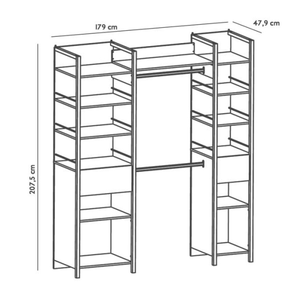 Industrial style wardrobe