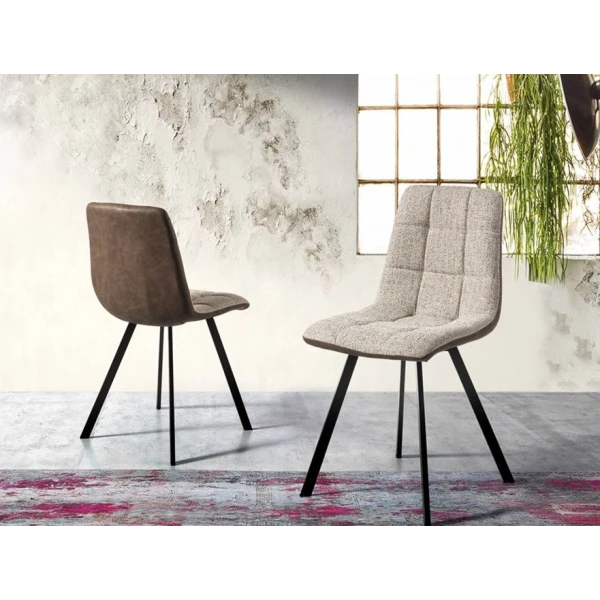 Beige Upholstered Dining Chair