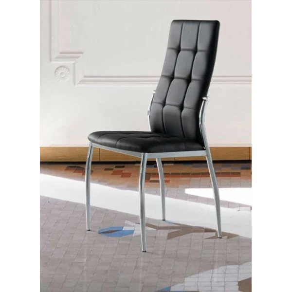 Black Leatherette Dining Chair