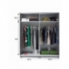 BICOLOR SLIDING DOOR WARDROBE MERLIN