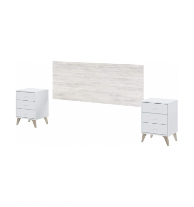 HEADBOARD WITH 2 NIGHTSTANDS ZOE