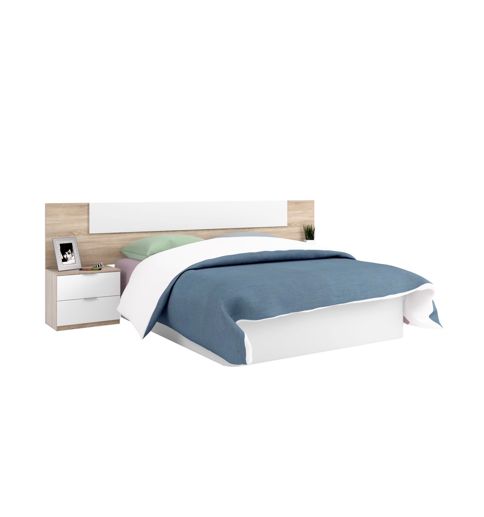 Headboard and side on sale tables