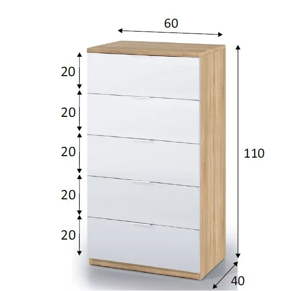 Tall chest of drawers