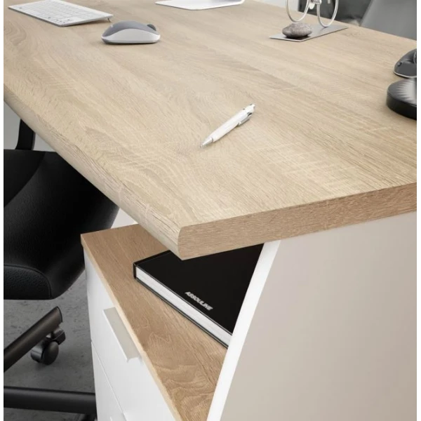 Desk with pedestal cabinet