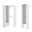 COMPOSITION OF WHITE OPEN WARDROBE PIREO