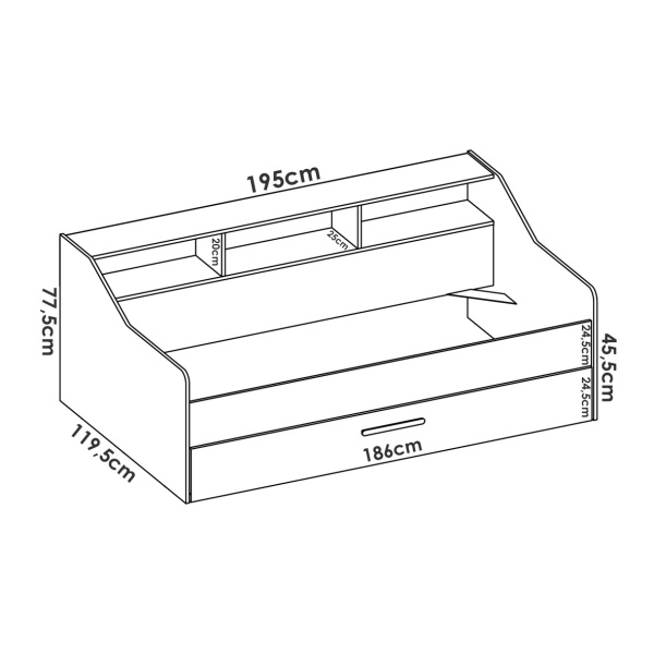 CAMA INDIVIDUAL COMPACTA ROCCO