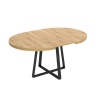 ROUND EXTENDABLE DINING TABLE INDUSTRIAL DESIGN EDISON