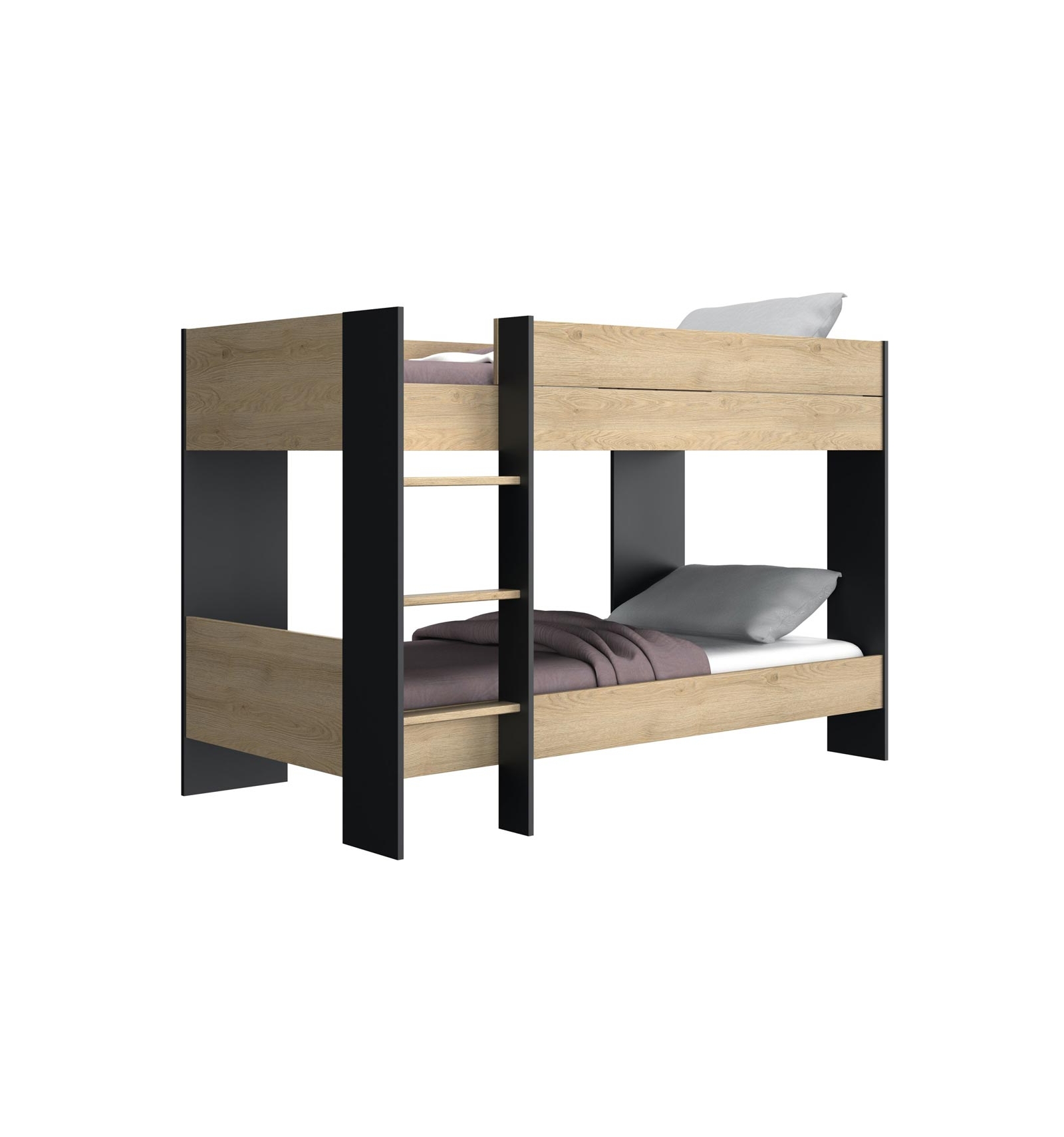 bicolor industrial style bunk bed