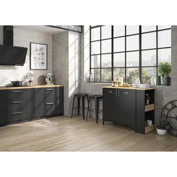 MESA ALTA DE COCINA MULTIUSOS CON ARMARIO PETRI