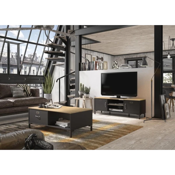 Living room furniture in industrial style