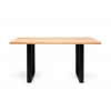 SOLID WOODEN TABLE AND BLACK STEEL LEGS TROPEZ