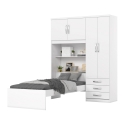BED WITH MATTRESS AND WARDROBE WILMA