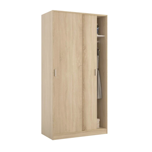 Wardrobe with hanging rail