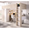 HIGH BED WITH DESK AND WARDROBE BINIKI