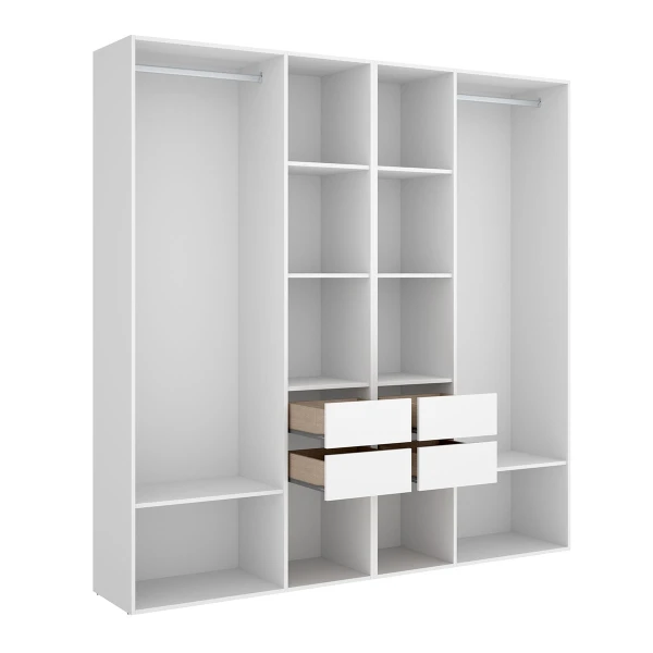 Wardrobe with shelves
