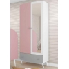 Children's wardrobe with drawer and mirror