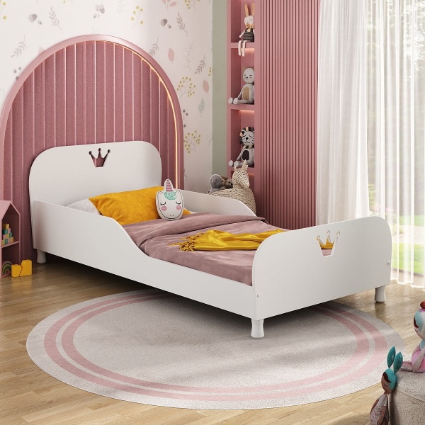 Children's princess bed with crown
