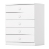WHITE DRESSER 5 DRAWERS MINT