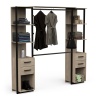 OPEN WARDROBE WITH DRAWERS IN INDUSTRIAL STYLE EBAN