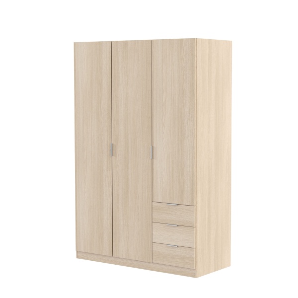 Wardrobe 3 doors and 3 drawers
