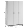 WARDROBE 3 DOORS AND 3 DRAWERS NINE