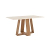 160X90 BICOLOUR DINING TABLE WITH WOOD LEGS CARLOTTA