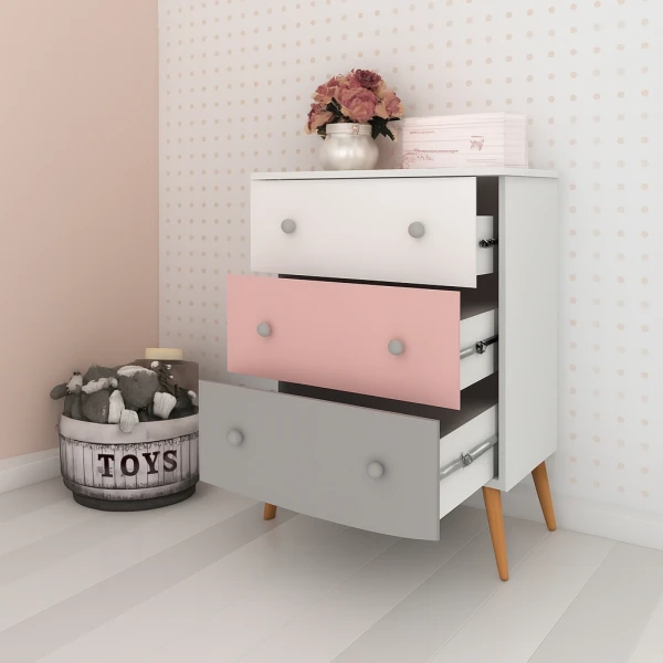 Colourful children's chest of drawers