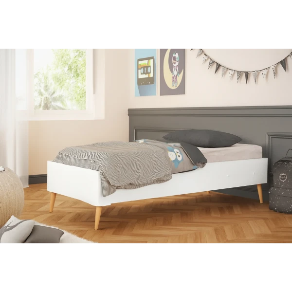 White children's bed